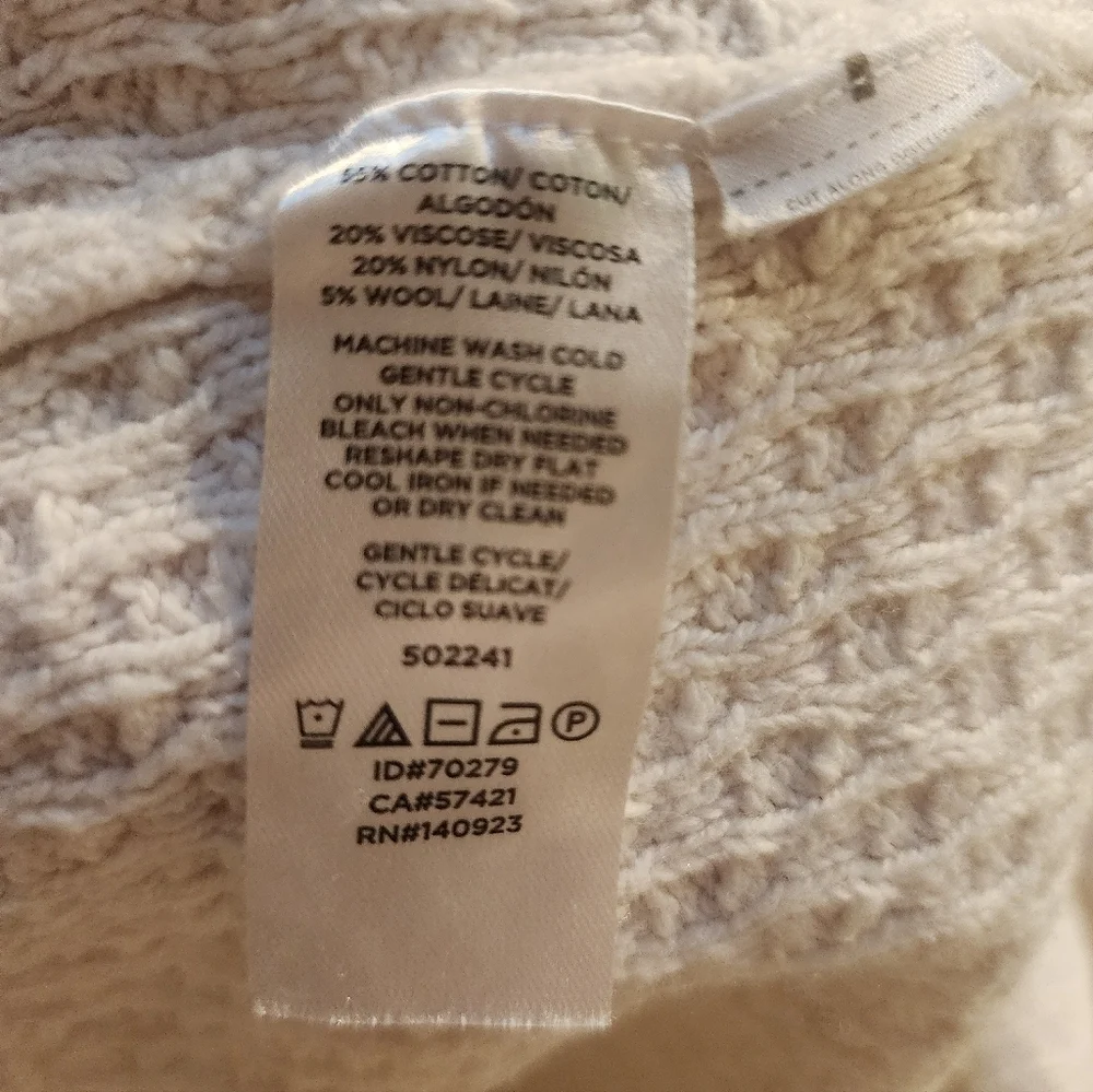 🤍 LOFT Textured Knit Sweater | Ivory | Women’s Large